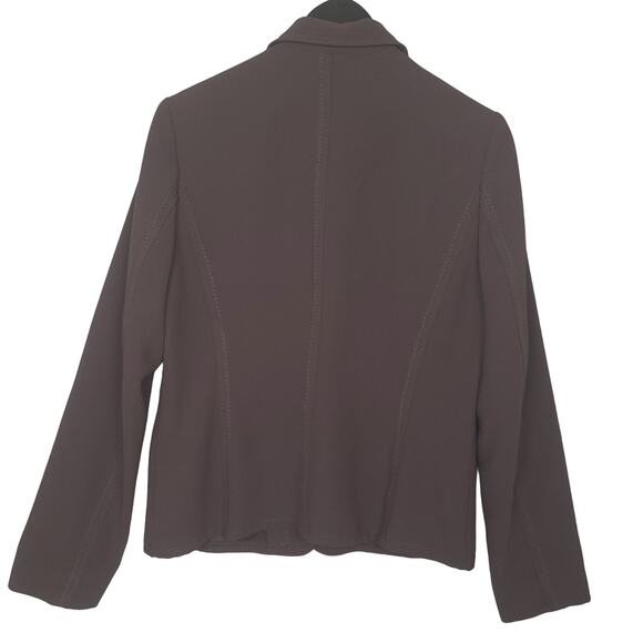 Pendleton Womens Blazer Jacket Sz 10 Three Button Polyester Two Pocket Brown EUC - Picture 5 of 9